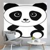 Cute Panda Print Tapestry Cartoon Style Animals Tapestry Creative Wall Hanging Decor Tapestries Bedroom Home Living Room Dorm