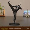 Schwarz Modern Abstrakt Harz Radfahrer Radfahrer Ornamente Statue Athlet Figur Tennis Kunst Büro Zimmer Miniatur Dekoration
