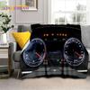3D Car Dashboard Machine Control Screen Racing Soft Flannel Blanket for Beds Bedroom Sofa,Throw Blanket for Outdoor Leisure Nap