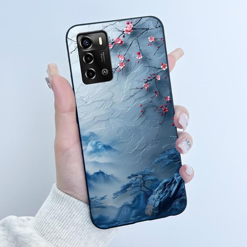 Cute Cartoon Case For ZTE Blade A72 4G Fundas Capa For Blade V40 vita Printing Shell Protective Cover Soft Silicone Black Casing