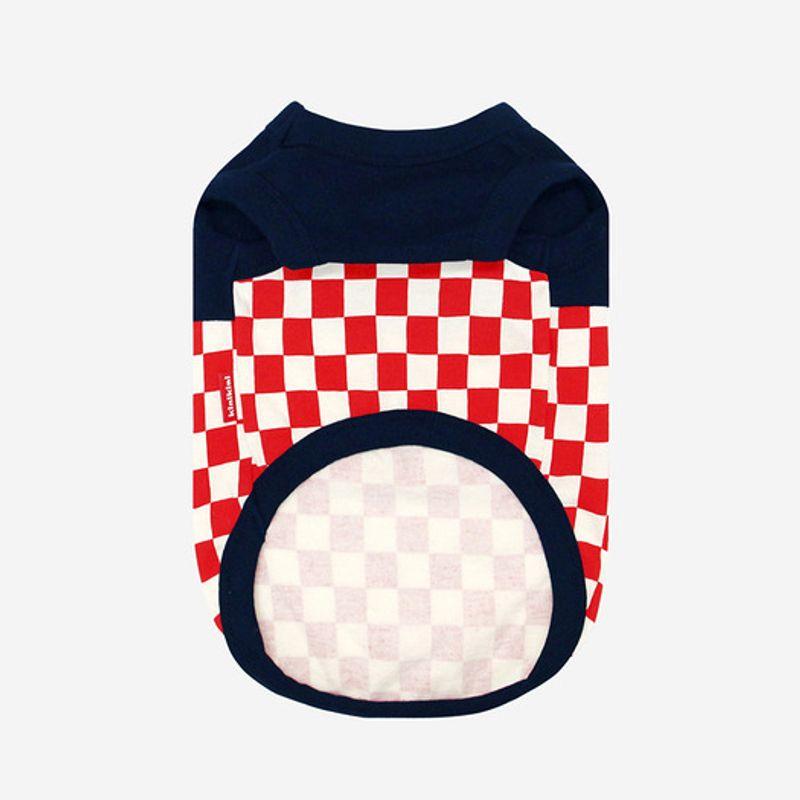 KINIKINI KINI CHECKER BOARD SLEEVELESS-RED(Slave)