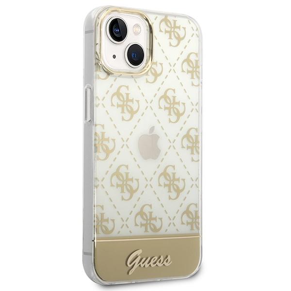 Guess Guhcp14Mhg4Mhg Iphone 14 Plus / 15 Plus 6.7 Złoty/Gold Hardcase 4G Pattern Script
