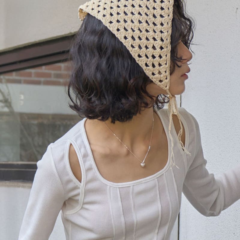 The GREEN Lab Knit Crochet String Bandana (3colors)