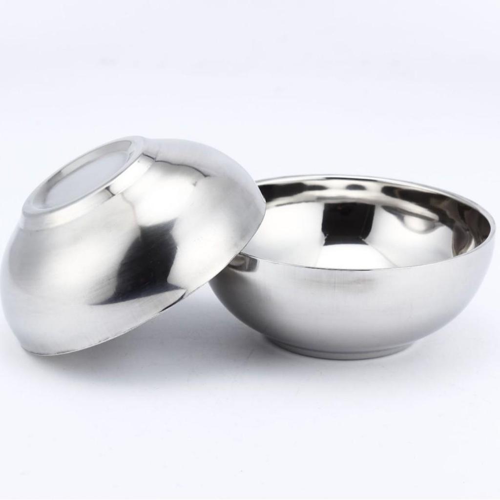Double-Layer Insulated 304 Stainless Steel Soup Bowl with Lily Gloss - Ideal for Commercial Use