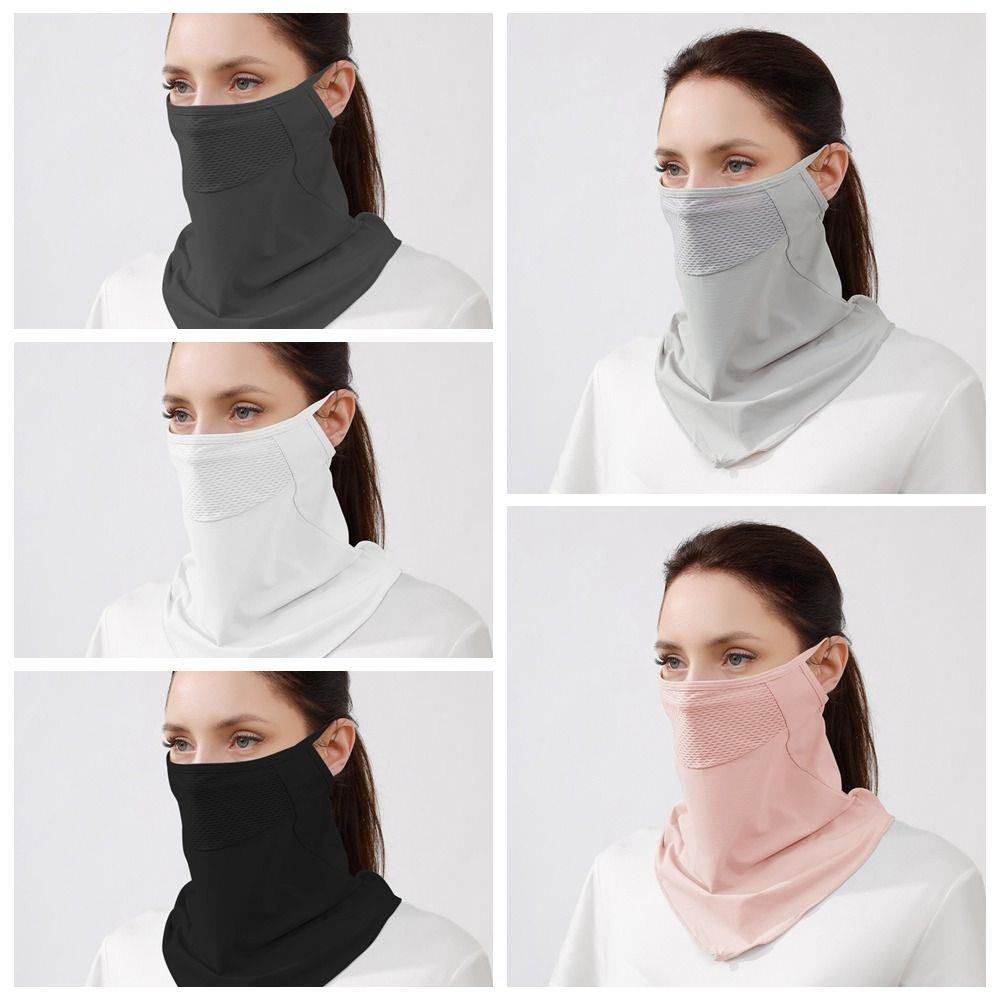 Summer Face Scarves Face Cover UV Protection Sunscreen Face Scarf Elastic Ice Silk Mask  Windproof