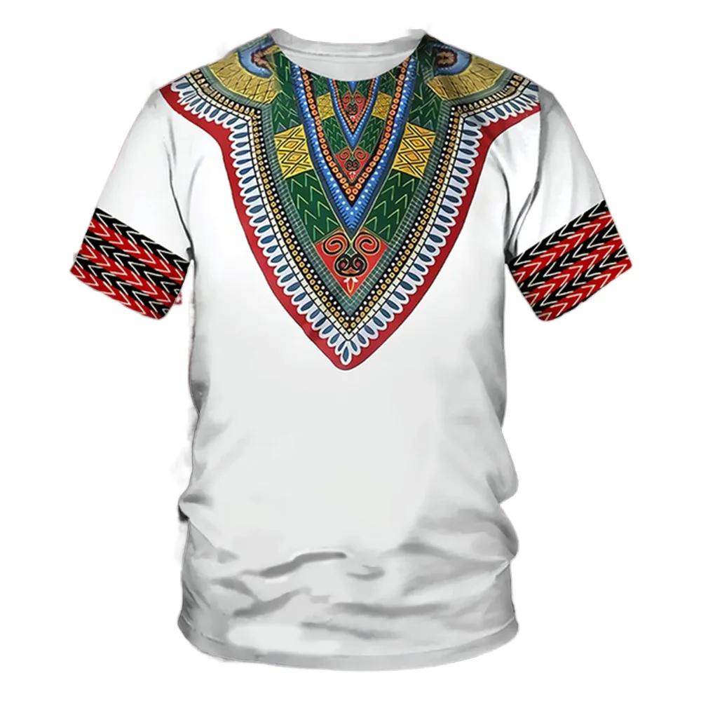 

Новые летние футболки с 3D-принтом в африканском этническом стиле, мужские и женские, с коротким рукавом, оверсайз, футболка Харадзюку, топ для детей 5XL