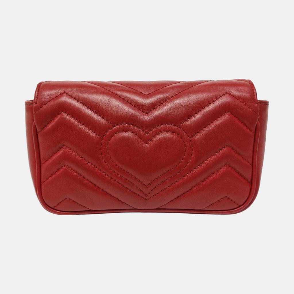 [Pre-Owned] GG Marmont Vintage Metal Logo Quilted Leather Mini Shoulder Bag - Very Good #16BZBDH