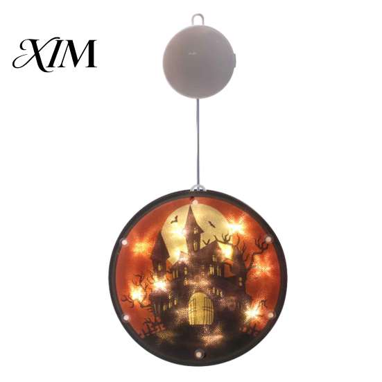 Battery Powered Ghost Light Halloween Window Decor Light, Pumpkin Fairy Hanging Lamp String Lantern for Party, Spooky Decoration, Festive Prop