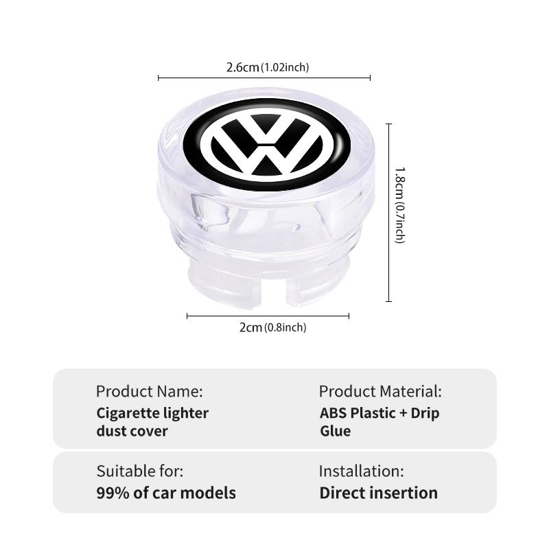 Car Sticker Styling Mouldings Car Cigarette Lighter Cover Plug Dust Dustproof Protector Case For Volkswagen VW Polo Jetta Sagita