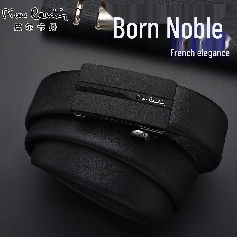 Pierre Cardin Men s Full-Grain Leather Automatic Buckle Belt 125-130cm