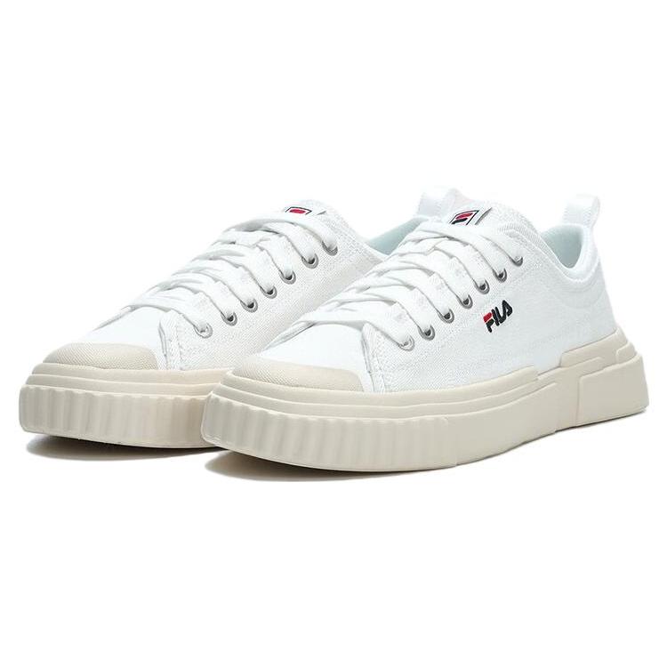 Fila LOOP Abrasion Resistant Lightweight Cushioning Low Top Canvas Shoes Men's Sail White F12M322305FBW