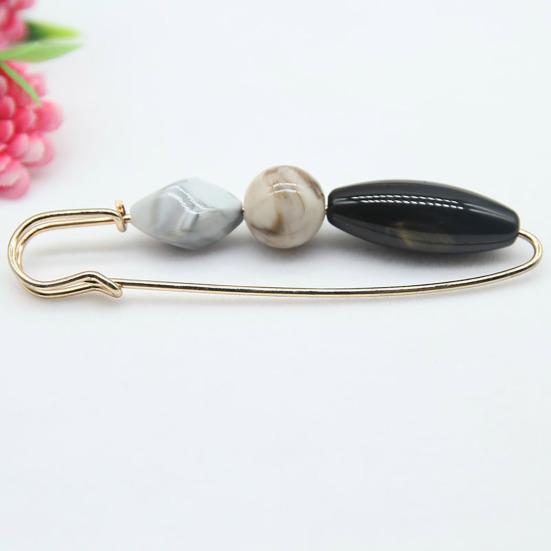 Alloy Brooch Pin Wear-Resistant Anti-Rust Elegant Imitation Stone Design Lapel Pin Sweaters Dresses Hats Bags Badge Clothes Accessories