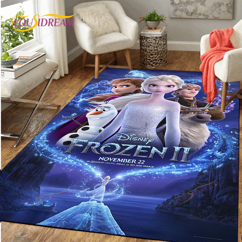 Frozen Carpet Anime Rug Kids Carpets Living Room Tea Table Mats Bedroom Rug Washable Floor Mats Household Area Mat Cute Rug