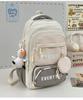 Schoolbag Korean version contrasting color splicing backpack 1011 new fashion and light travel backpack casual tooling style school bag