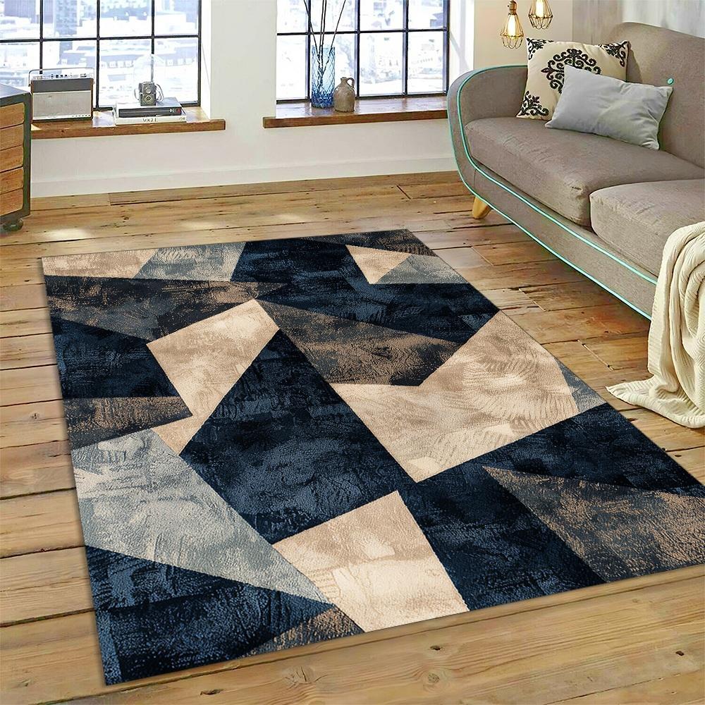 Style New Bohemian Abstract Modern Art Geometry Carpet Rug for Living Room Bedroom Home Sofa Decoration Floor Mat