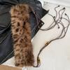 Y2K Leopard Furry Fur Belt Vintage Gothic Imitation Belts Sexy Hiphop Waistband Jeans Pants Decor Belt