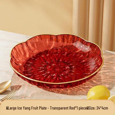 ZISIZ Thickened Transparent Glacier Fruit Plate