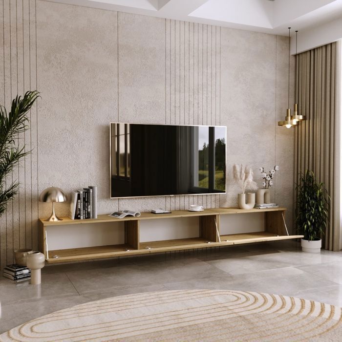 Meuble TV / Meuble De Salon - NICOLE - 160 Cm - Chêne Artisan - Style Moderne