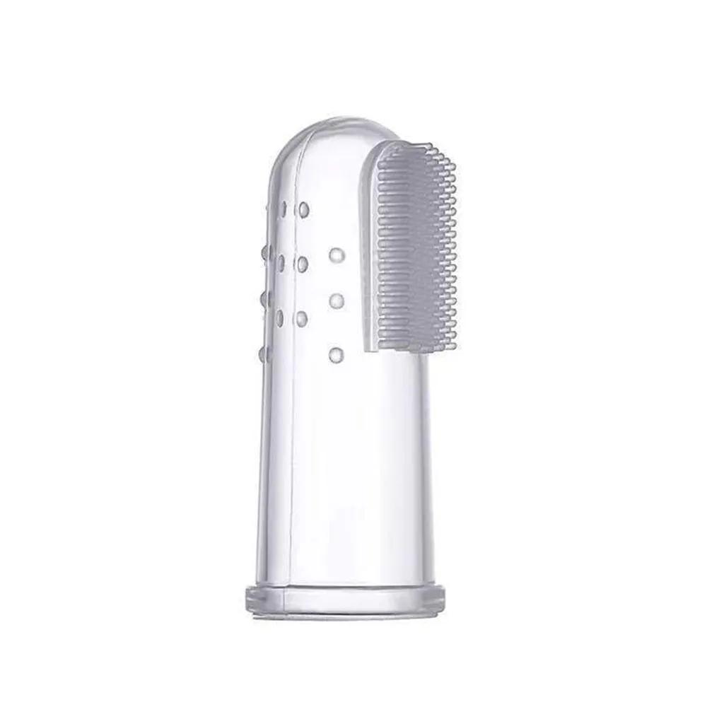 Dog Toothbrush Soft Silicone Fingerbrush for Dogs Teeth Cleaning Pet Dental Care Dental Health Tooth Brush for Small Large Dogs