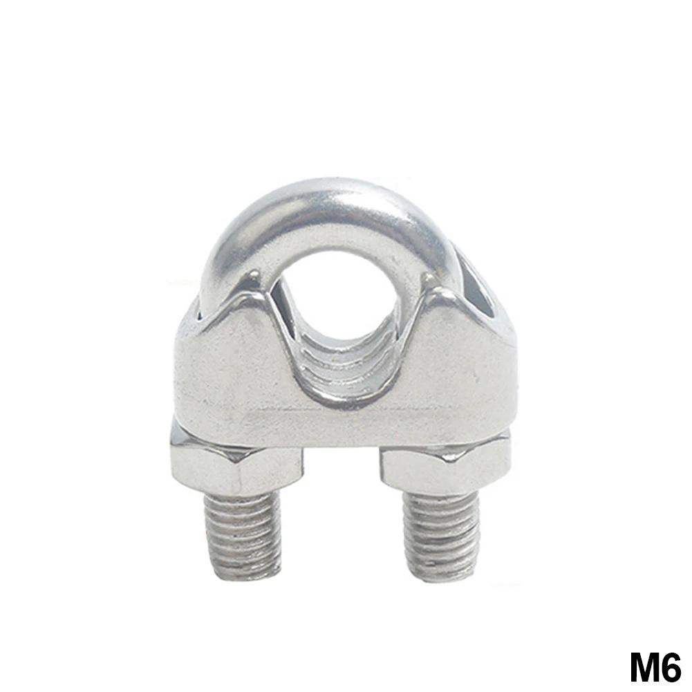 U-Klemme aus Edelstahl 304, Drahtklemmen, Seilklemmen, Kabelschrauben, Takelage-Hardware-Klemmen M2-M18, Schiffsausrüstung