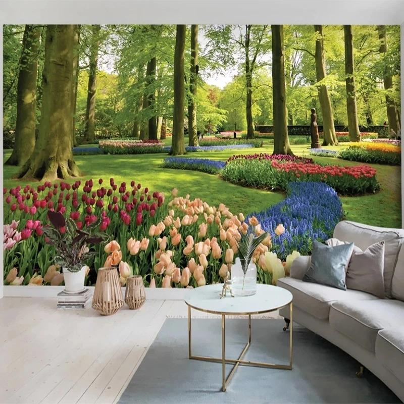 Modern Fashion Wallpaper Park Nature Scenery Mural Living Room Hotel Background Wall Murals Decor