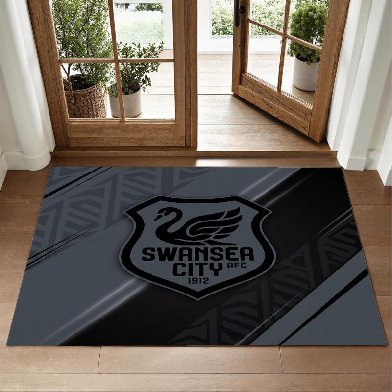 Covor din Catifea Cristal cu Design Swansea City Covoraș Decorativ Moale pentru Dormitor Intrare