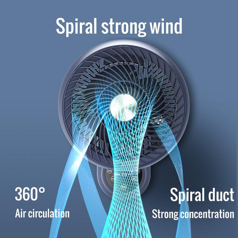 New Intelligent Air Circulating Fan Desk Wall Dual Use Electric Fan Household Wide Angle Swing Strong Silent Fan
