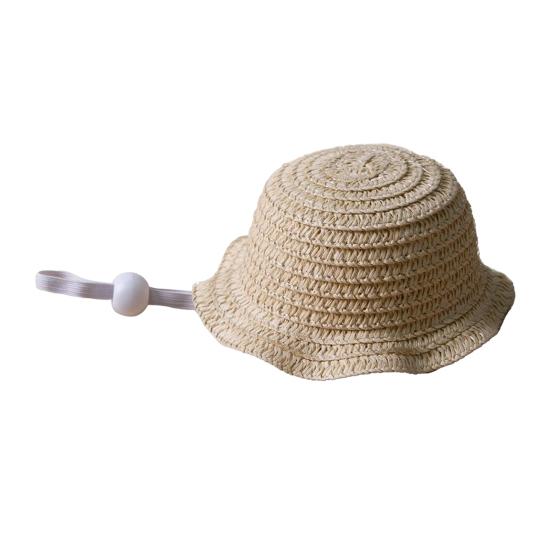 Pet Straw Hat Cat Sun Hat with Adjustable Drawstring Summer Pet Sun Hat for Cats And Dogs Outdoor Walks Sun Protection