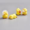 6Pcs/set Cartoon Chick Animal Miniatures Resin Ornaments Fairy Garden Decoration Moss Terrarium Micro Landscape