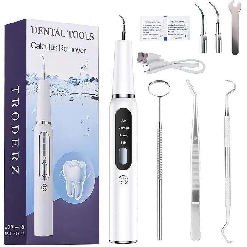 

Портативний ультразвуковий електричний очищувач зубів та пристрій для відбілювання з видаленням зубного каменю та нальоту