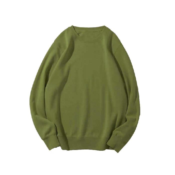 

Плюс Размер Женская мода Новая свободная спортивная толстовка с длинными рукавами и круглым вырезом L зелёный