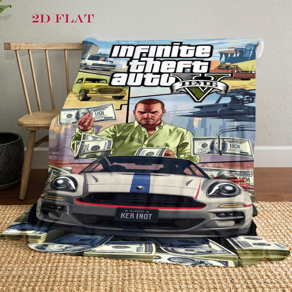 Grand Theft Auto: Coperta Urban Chaos Morbida e confortevole Viaggio in campeggio camera da letto Stampa digitale Coperta da riposo
