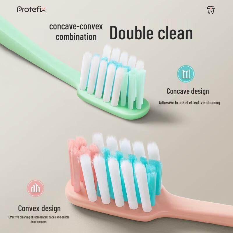PROTEFIX X-Type Orthodontic Toothbrush for Braces (2-Pack)