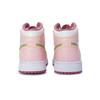 Jordan Air Jordan 1 811 Manufacturing, Peach Oolong Mid top Vintage Basketball Shoes GS Pink White Green DQ8423-616(Team80-)
