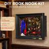 DIY Boghjørne Sæt Vampire Dracula Træ Boghandel Dukkehus med Lys Bogreol Indsats 3D Puslespil Dekoration til Gave