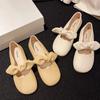2024new Soft Sole Single Shoes Comfortable Flat Bottom Casual Simple All-match Mary Jane Bowknot Shoes for Women Summertime