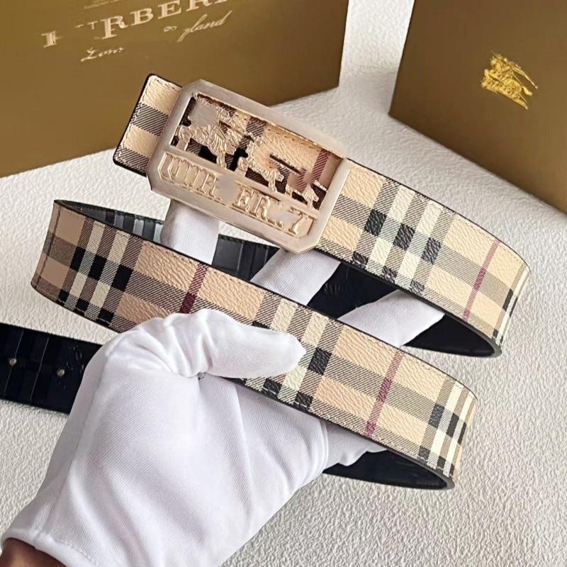 Men's Cross-border Leather Belt – Smooth B-li Buckle, Versatile for Business and Fashion, Ideal for Youth and Jeans.