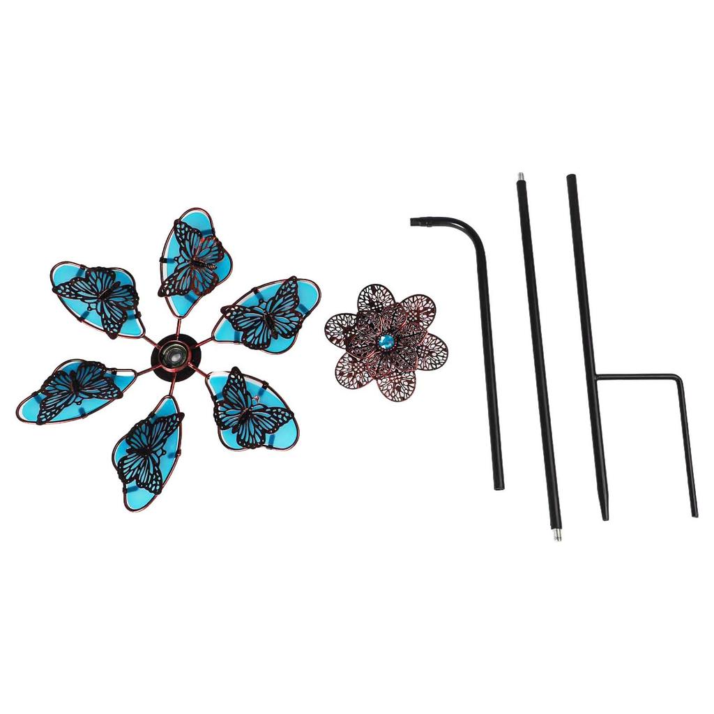 Decorative Butterfly Spinner Night Glow Spinner 1 Piece Butterfly Garden Decor Easy Installation Sturdy Metal Construction