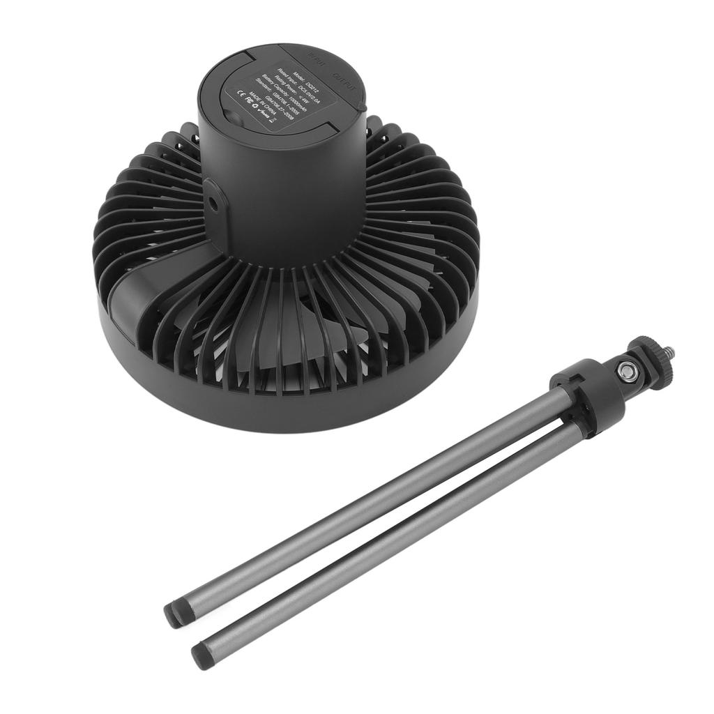 Tripod Fan 10000mAh 3 Gears Adjustable Timing Function Portable Desktop Fan with Light for Outdoor