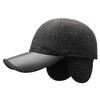 Middle-Aged and Elderly Father Cap Warm Old Man Cap Ear Protection Velvet Thick Riding Baseball Cap
