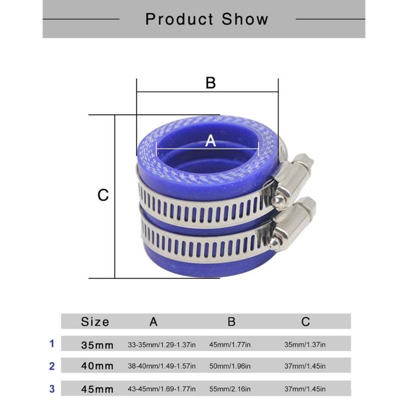 Red 35mm Carburetor Rubber Adapter Intake Manifold Adapter Double Fixation Designs Secure Connection for PE28/30 PWK28