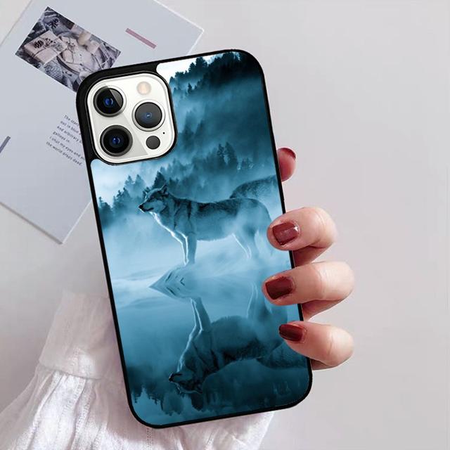Animal The Wolf Howl Phone Case For iPhone 17 Air 14 13 12 16Pro Max 15  Plus Max Cover Shell Coque