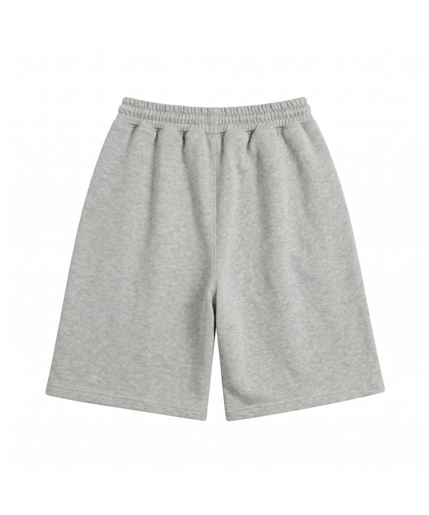 Noming One-Pleat Wide Sweat Bermuda Shorts - Grey