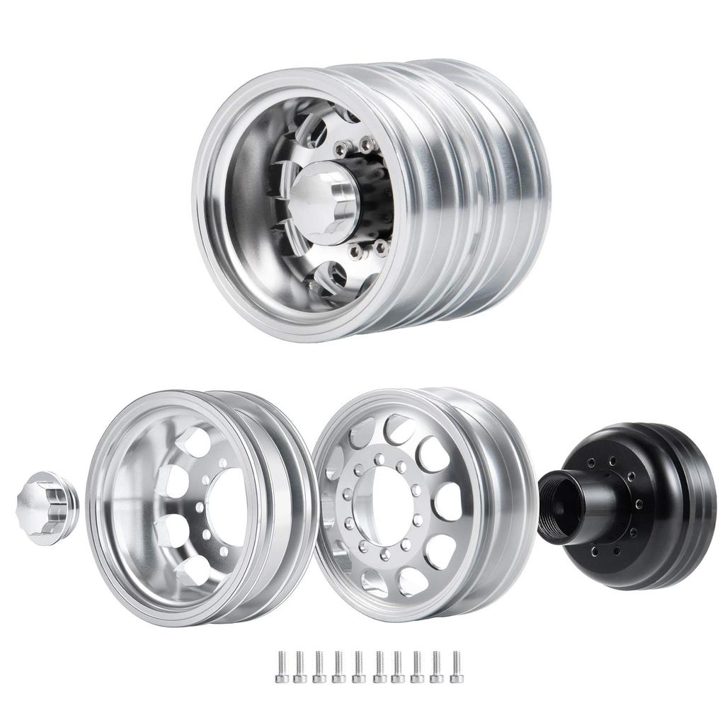 Wheel Hubs, Tire Inners, Rear Wheel Rim Hubs for 1/14 Tamiya Tractors and Climbing Trailers (4 pieces)