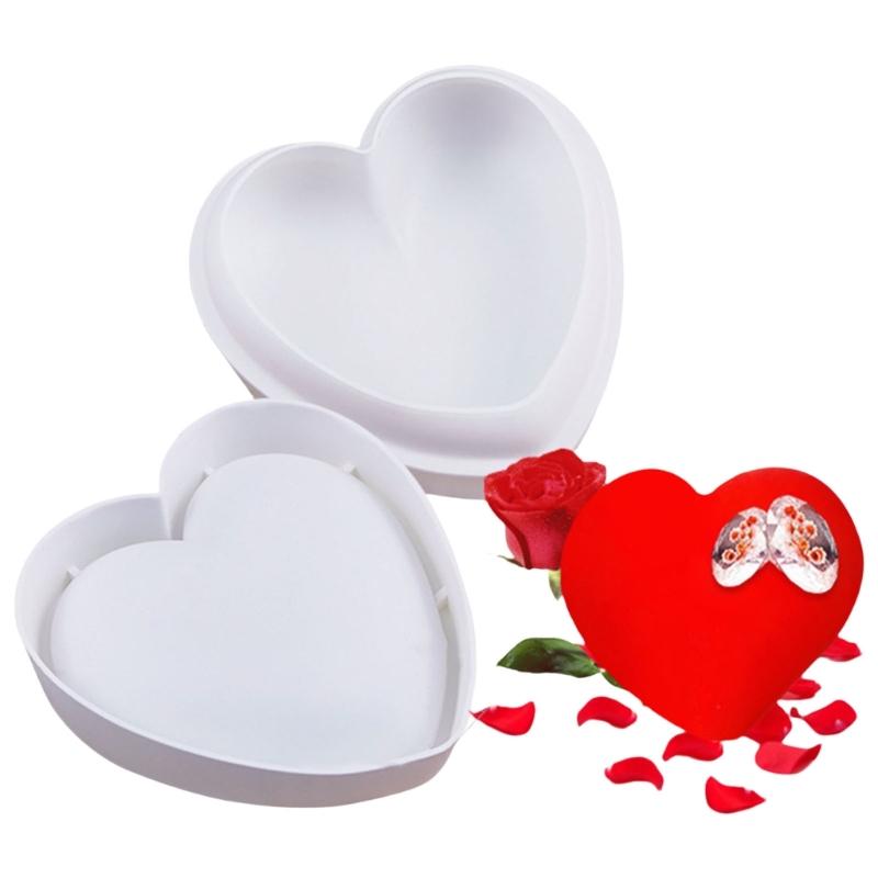 Multiple Size Silicone Heart Cake Molds Heart Shape Silicone Baking Tray Easy Demold Cake Molds for DIY Baking Creation