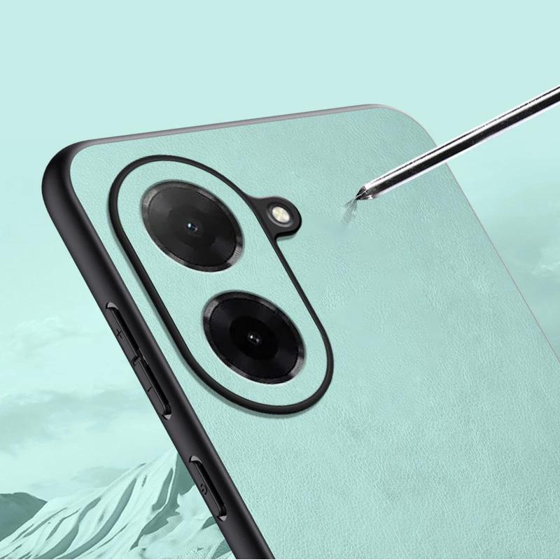 Luxusní silikonový kožený kryt na telefon s barevným provedením pro Redmi A5 4G A 5 pro POCO C71 Shell nárazuvzdorný ochranný kryt na telefon nárazník