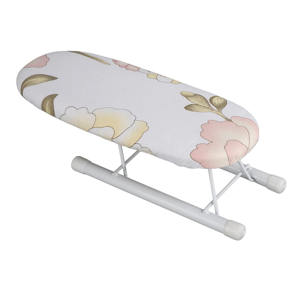 Foldable Space Saving Mini Ironing Board Home Travel Sleeve Cuffs Collars Handling Table(Peony)