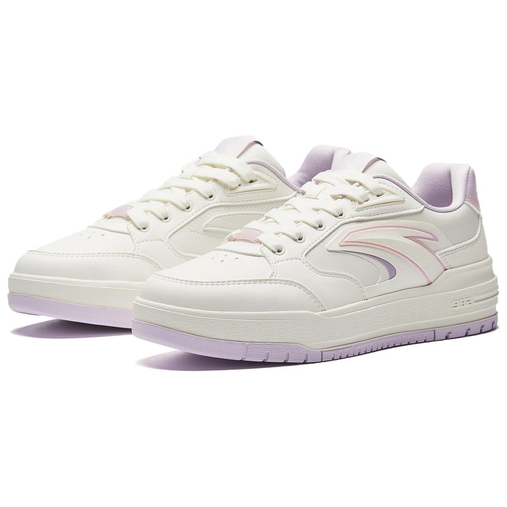 Anta 982 Slip Resistant Abrasion Resistant Low Top Skateboard Shoes Women's Ivory White 122548066-9