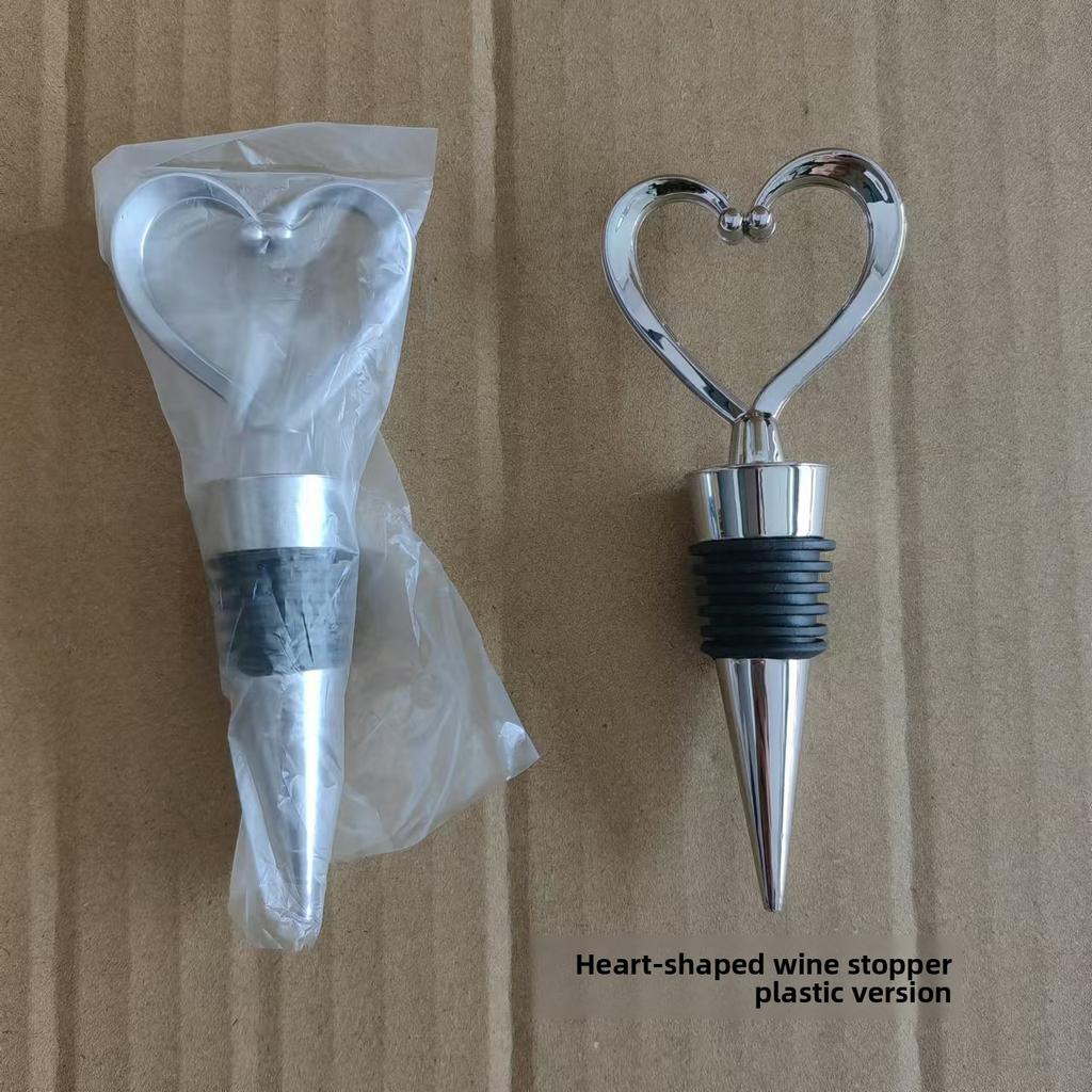 JSH003 Decorative Beverage Keeping Standard Bottles Wine Champagne Fresh Heart Shaped Plastic Wine Bottle Stopper