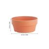6Pcs Decorative Plastic Flower Pots Imitation Clay Finish Round Drainage Planters for Succulents Indoor Outdoor Garden Balcony